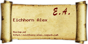Eichhorn Alex névjegykártya